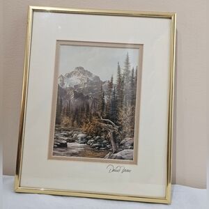 David Daase Framed Print/Painting w/ Write Up Of Artist | Mountain Scene